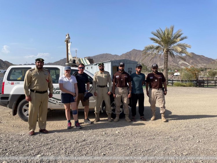 Dubai Police rescue Man and Daughter in Hatta Mountains